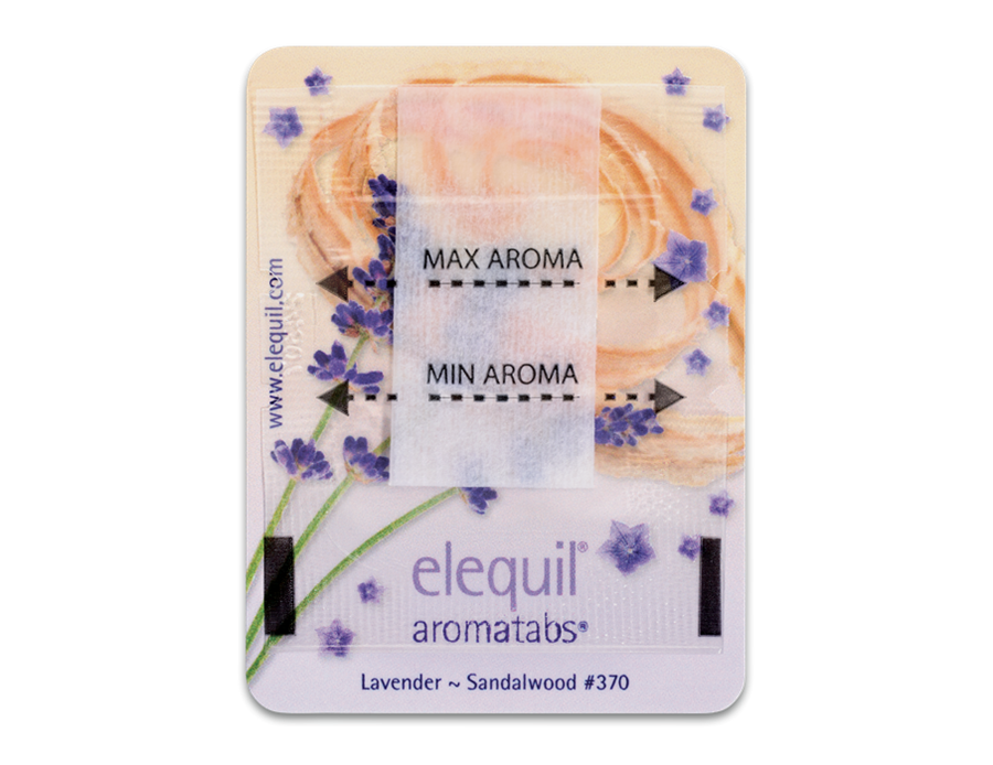 Elequil Aromatabs® – levendula–szantálfa illatváltozat gyártói termékfotója